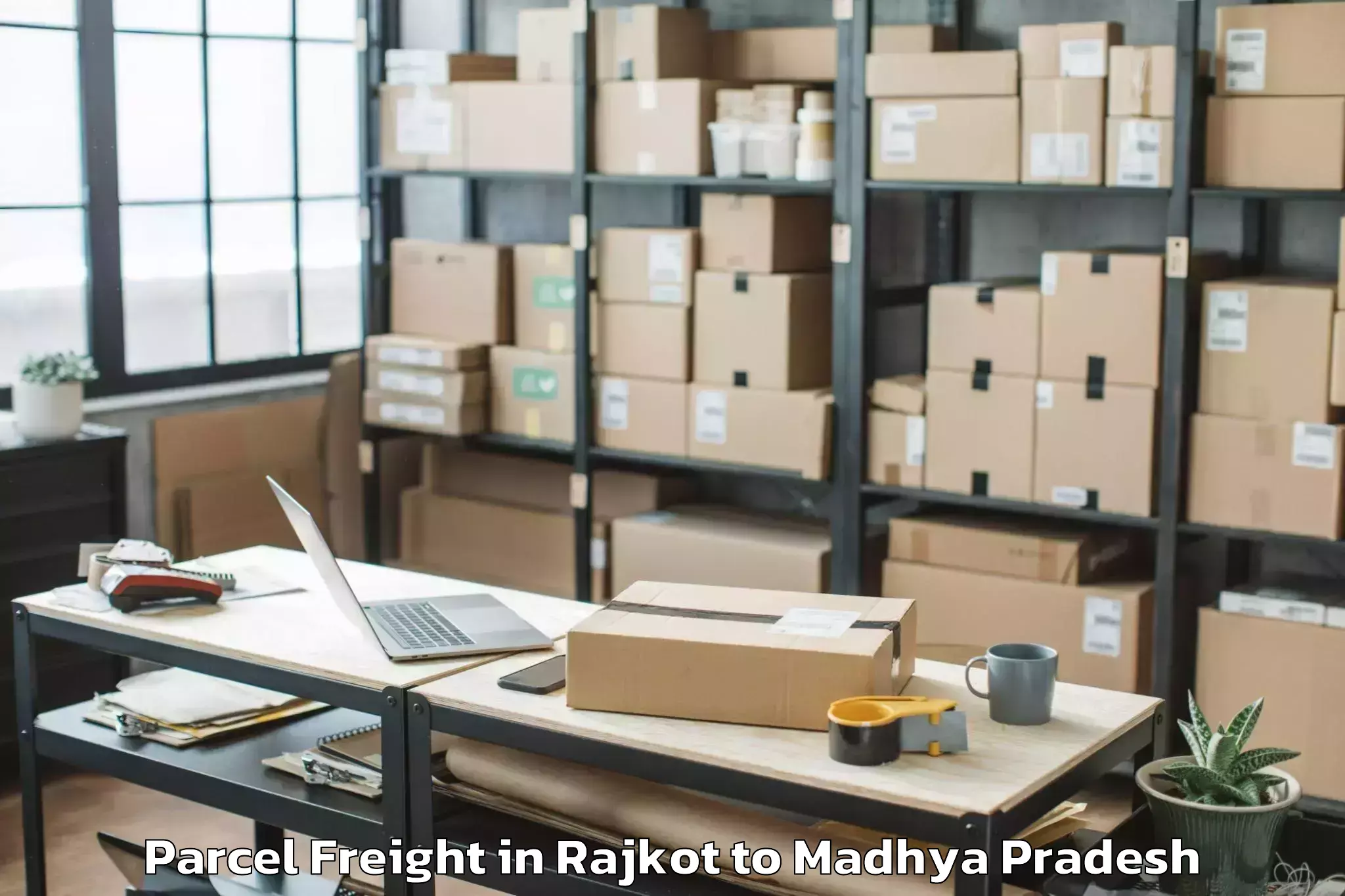 Book Rajkot to Ichhawar Parcel Freight